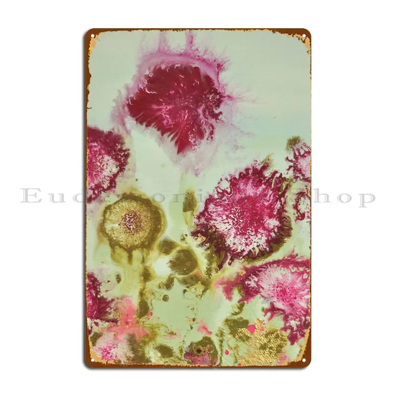 

Carnations Metal Sign Wall Decor Rusty Custom Wall Mural Wall Decor Tin Sign Poster