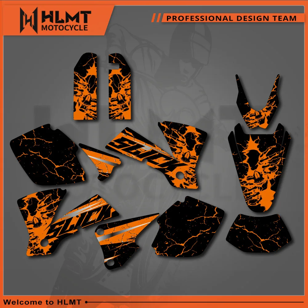 HLMT Мотокросс Графика Фоновые наклейки Наклейки Настроить для KTM EXC 300 EXC250 125 250 350 400