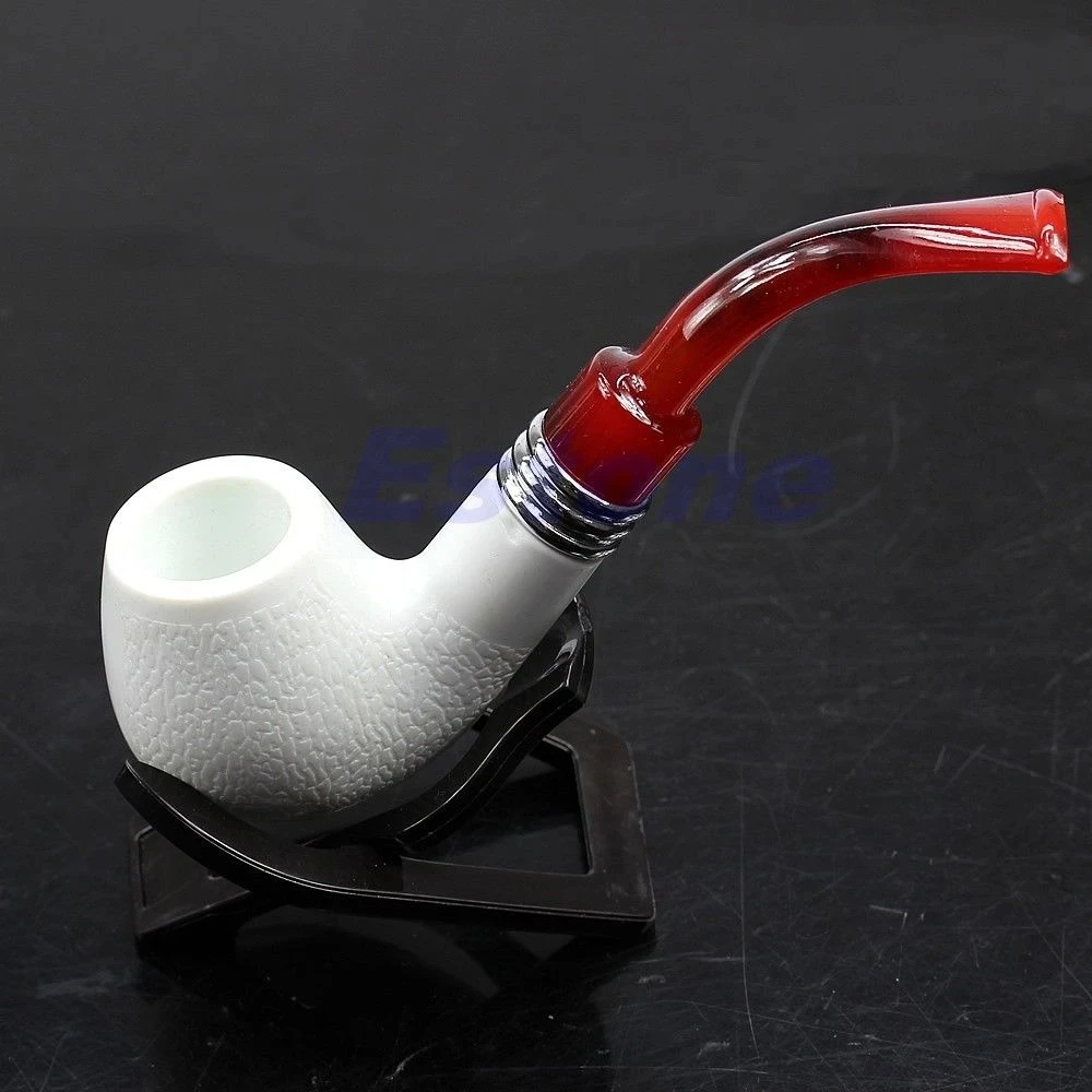 

Classic Smoking Pipe Meerschaum Durable Patchwork Ppe Tobacco Cigarettes Cigar Pipes with Rubber Ring 1 PC