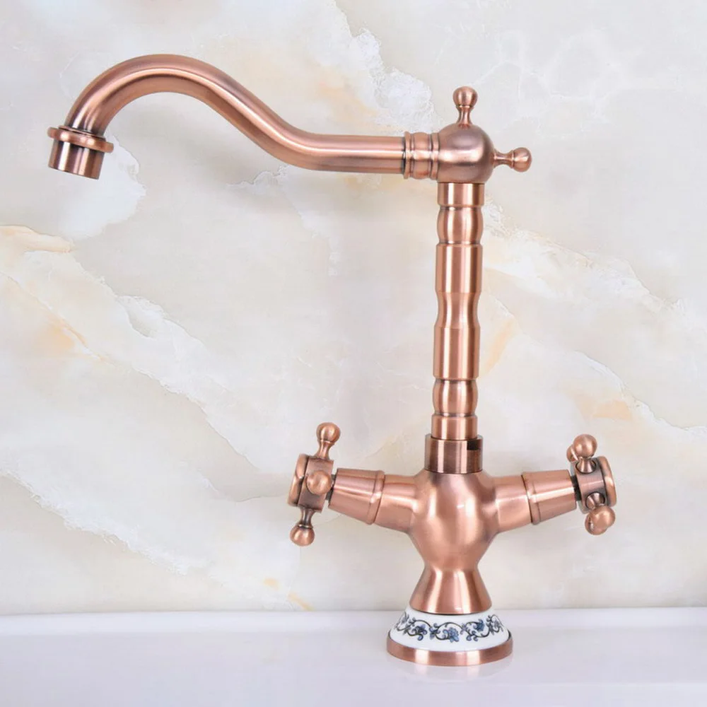 Смеситель для раковины с двойной ручкой и одним отверстием