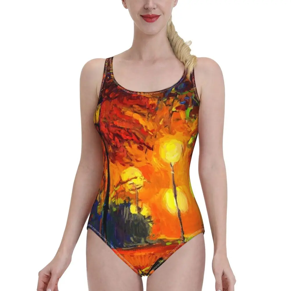 

Autumn Park One Piece Swimsuit Bikinis Woman Backless Sexy Swimwear Classic Swimsuit Girls Bathing Suit
