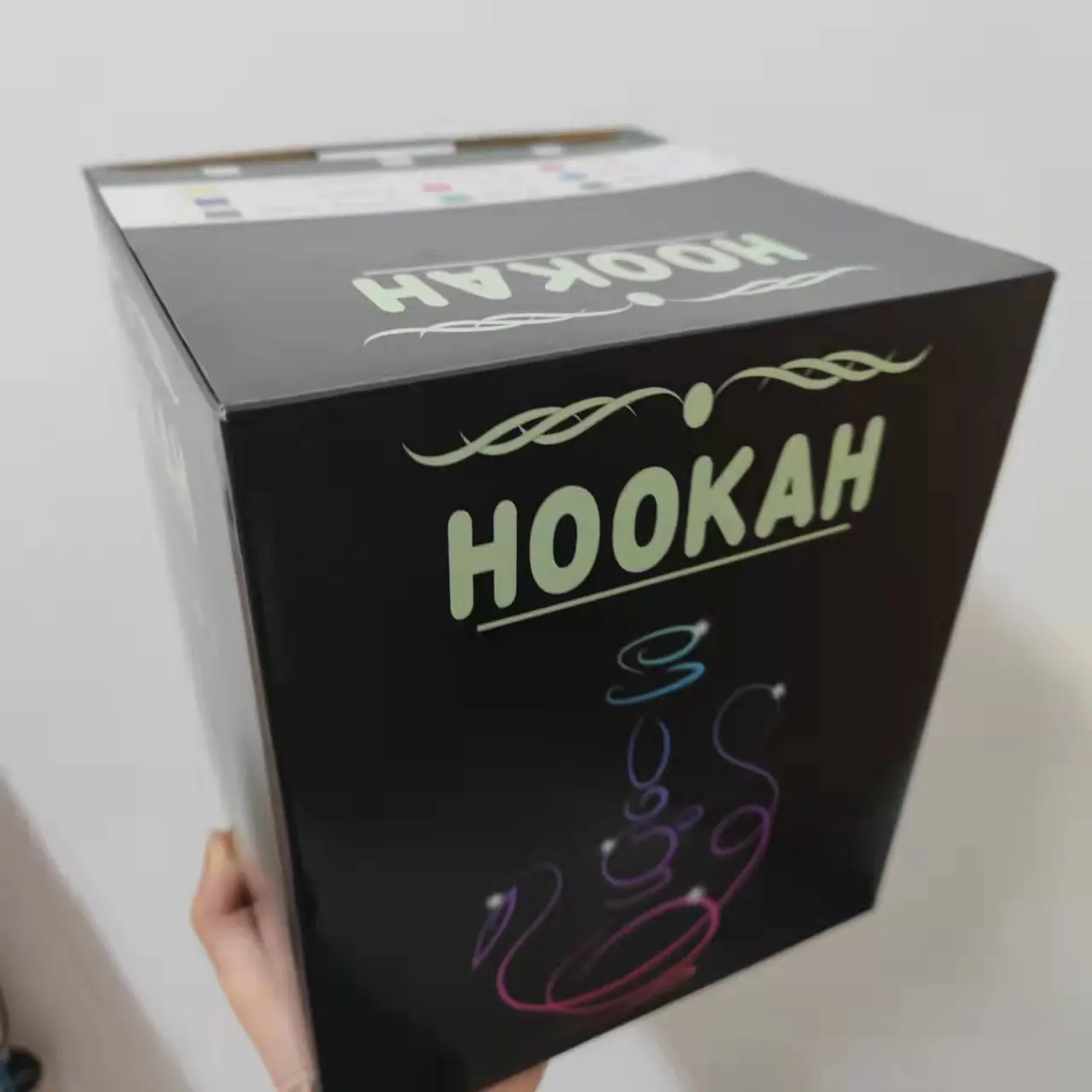 

Cube Hookah микро современный акриловый квадратный Кальян включает фоточашу Шелковый шланг разноцветный светодиодный светильник