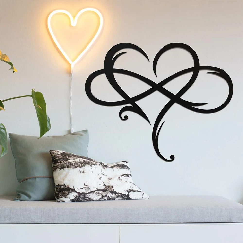 

Iron Metal Wall Decoration Unique Design-wall Art Room Decoration Eternal Love Infinite Heart Art Decoration Interior Decoration