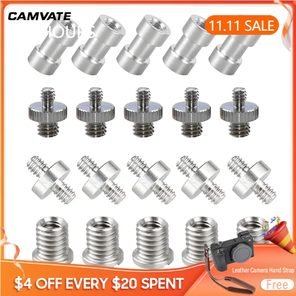 

CAMVATE 20 штук резьбовой Винтовой Адаптер из нержавеющей стали для DSLR камеры клетка Риг/плечевое крепление/Сопутствующие аксессуары в сборе