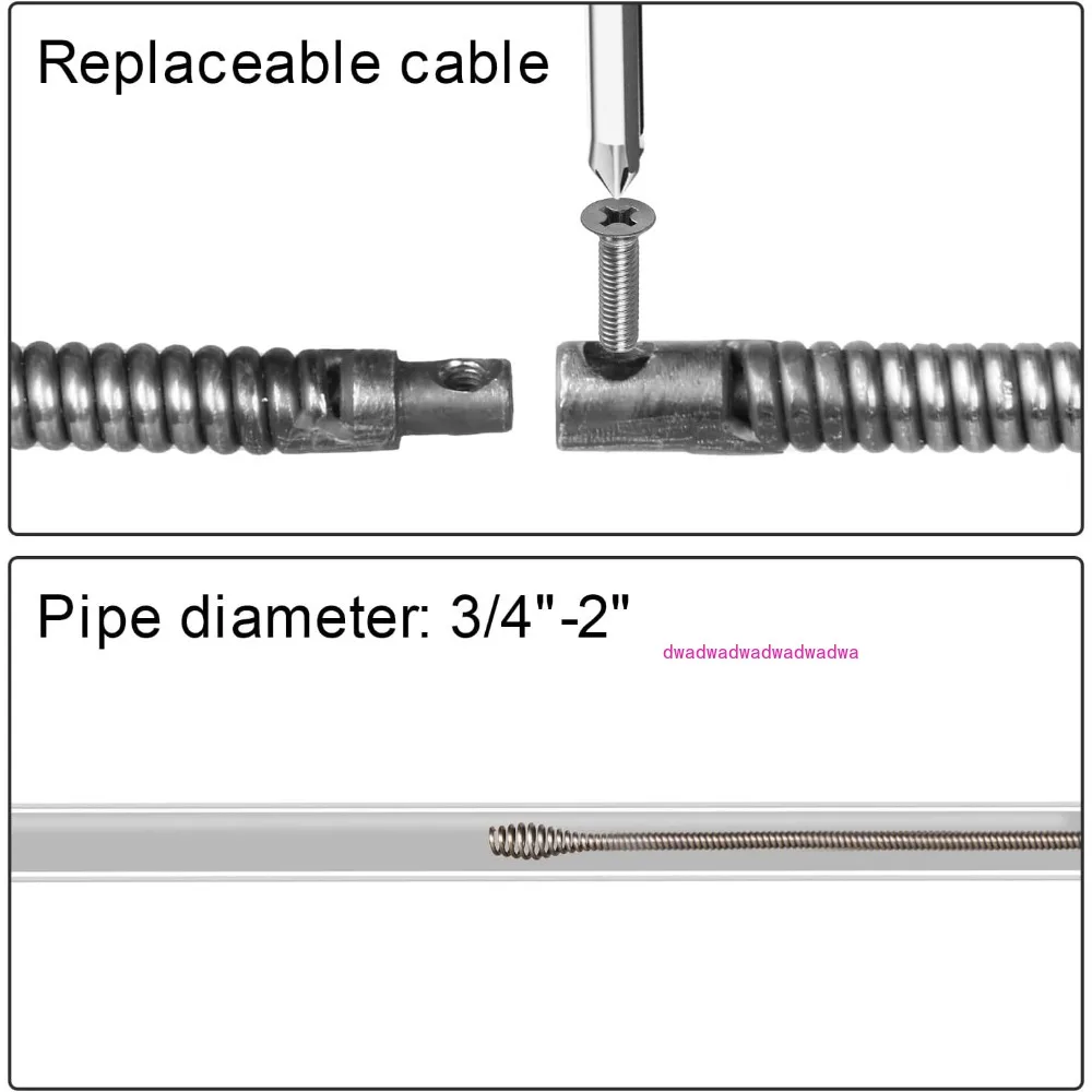 Электрический сливной шнек с сантехническими змеями длиной 25 футов съемник для