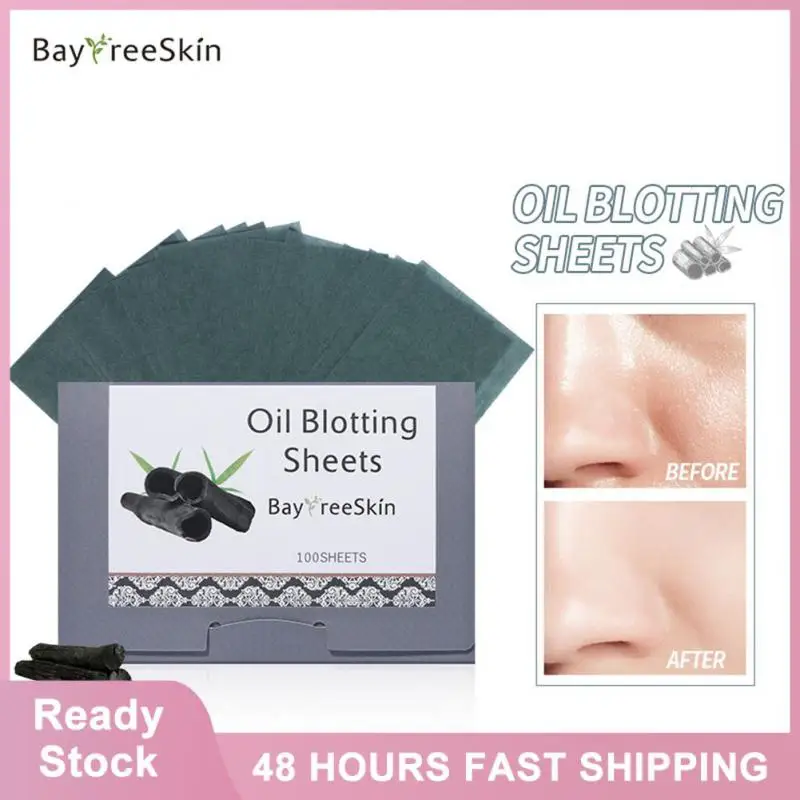 

Абсорбирующая бумага для лица, абсорбирующая бумага с бамбуковым углем для ухода за лицом для мужчин и женщин, портативная Съемная бумага для ухода за кожей