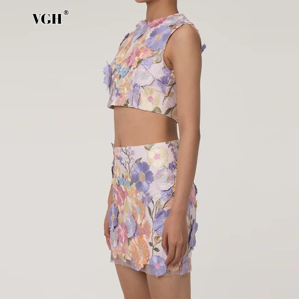 VGH хитовые цветные комплекты из двух предметов для женщин жилеты без рукавов с