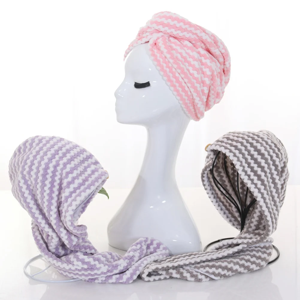 

2pcs Wet Hair Dry Cation Drying Towel Shower Absorbent Non-Slip Quickly Dry Hair Spa Caps Drying Wrap Drying for Kids Jetdry