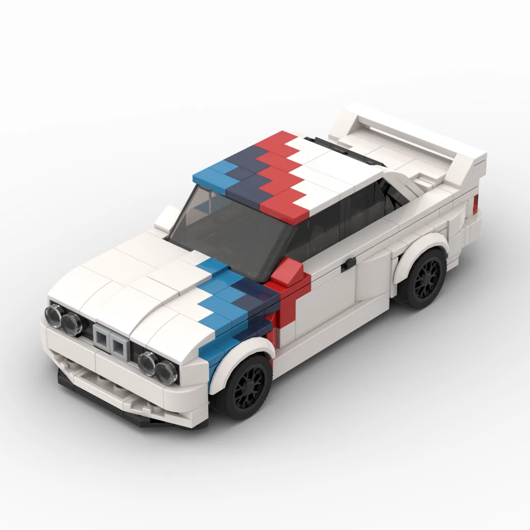 Фото MOC Технические 455 шт. M3 E30 Гоночный спортивный автомобиль Гоночный автомобиль Строительные блоки Кирпич Креативные гаражные игрушки №1