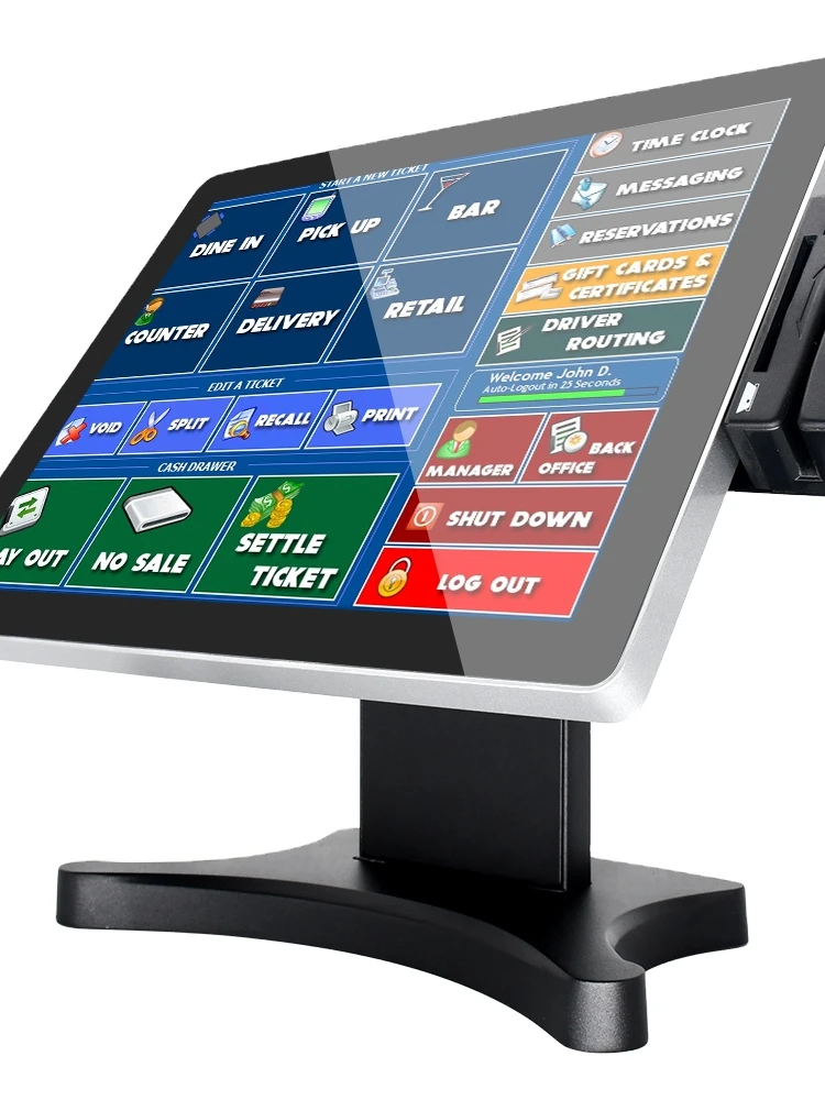 

15 inch cash register Retail Store Touch Screen Terminal Payment Restaurant Machine all in one pos Bank Stand Pos SystemsCD