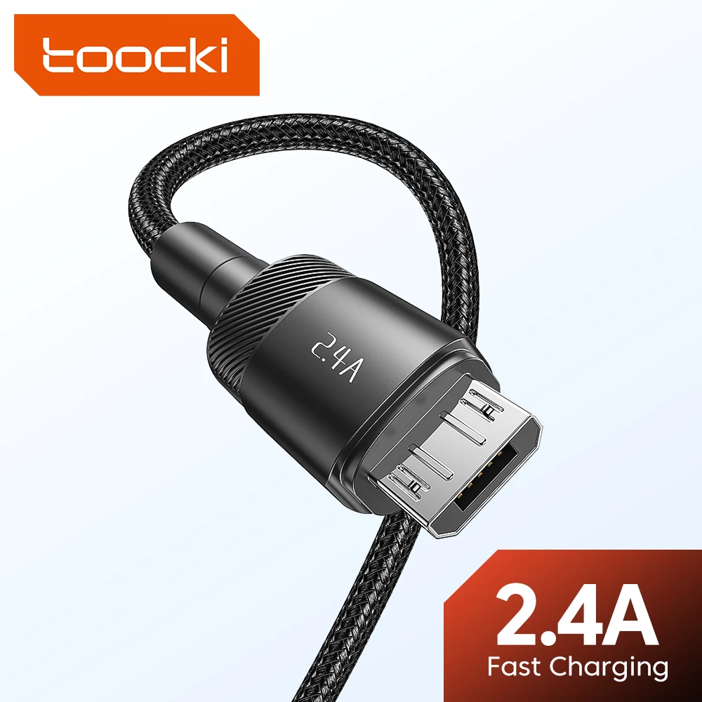Toocki Micro USB-кабель 2 4 А для быстрой зарядки микро-кабеля передачи данных Samsung S6 S7 Redmi