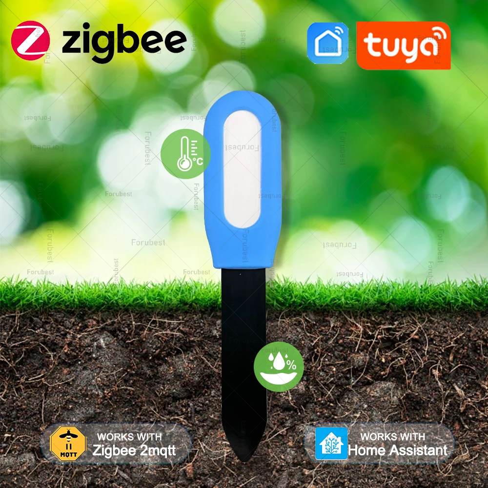 

2 в 1 Tuya Smart Zigbee тестер влажности почвы измеритель температуры и влажности датчик термогигрометр для посадки сада газон в горшках
