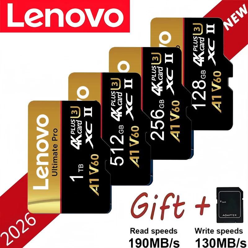 Фото Водонепроницаемые карты памяти V10 Lenovo SD/Micro TF SD TF 32 ГБ, 1 ТБ, 512 ГБ, 64 ГБ, высокоскоростные, 8K, для дронов/игр №1