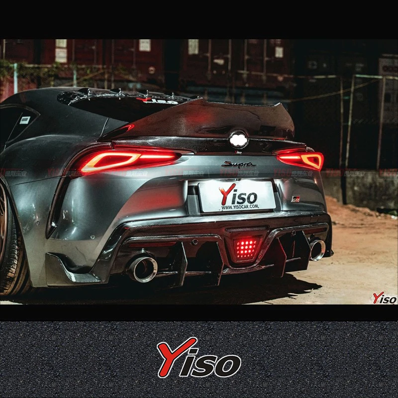 Для TOYOTA SUPRA A90 модифицированное углеродное волокно летучая мышь King WING
