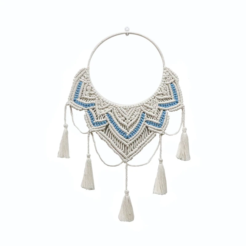 

Хлопковое украшение для стен макраме настенный подвесной гобелен ручная работа Простой Стиль Бохо для комнаты дома