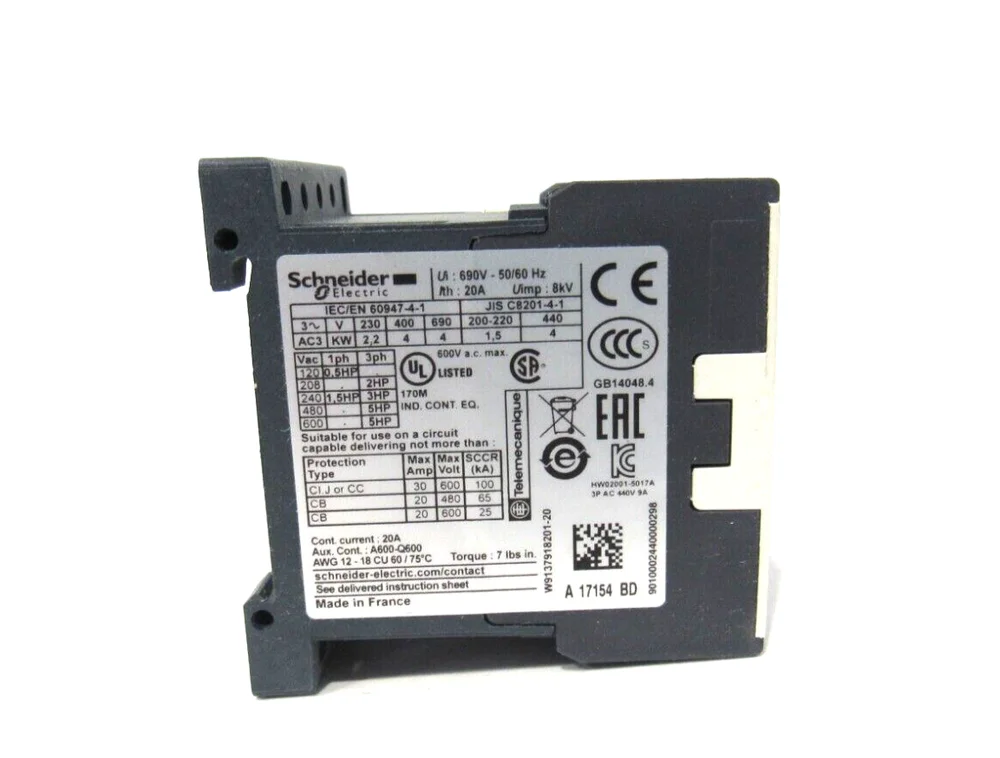 LP1K0901BD Контактор Schneider 9А 24В постоянного тока