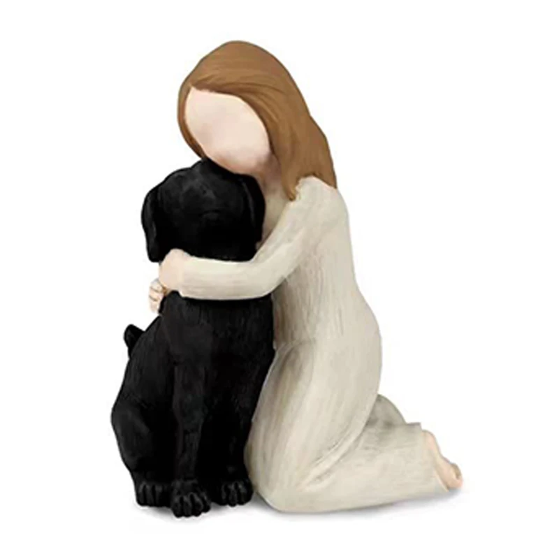 

Family Love Dog Memorial Gift Decoration American Style Crossover New Girl Dog Decoration Creative Design Resin Material