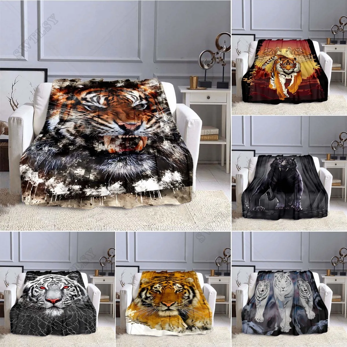 

Фланелевое Одеяло с 3D рисунком тигра, дикое Фланелевое покрывало, супермягкое легкое теплое одеяло королевского размера для гостиной, дивана