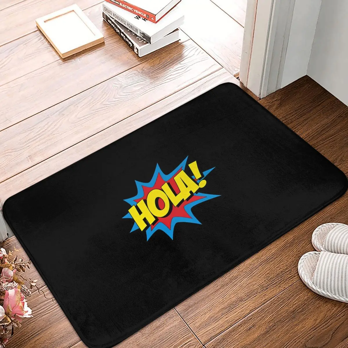 

Spanish Bath Non-Slip Carpet Hola Living Room Mat Entrance Door Doormat Floor Decor Rug