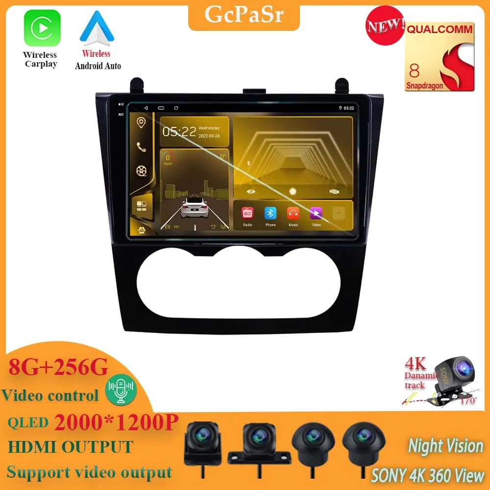 

Android 13 Qualcomm Snapdragon Auto Radio For Nissan Teana Altima Manual 2008-2012 5G Wifi BT No 2din Stereo Multimedia Player