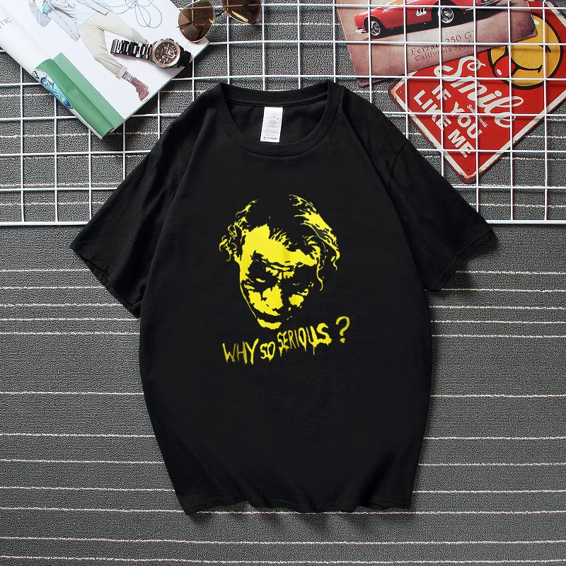 

Joker T shirt Why So Serious Printed T-shirts New Summer Streetwear Camisetas High Quality Cotton Unisex Tshirt