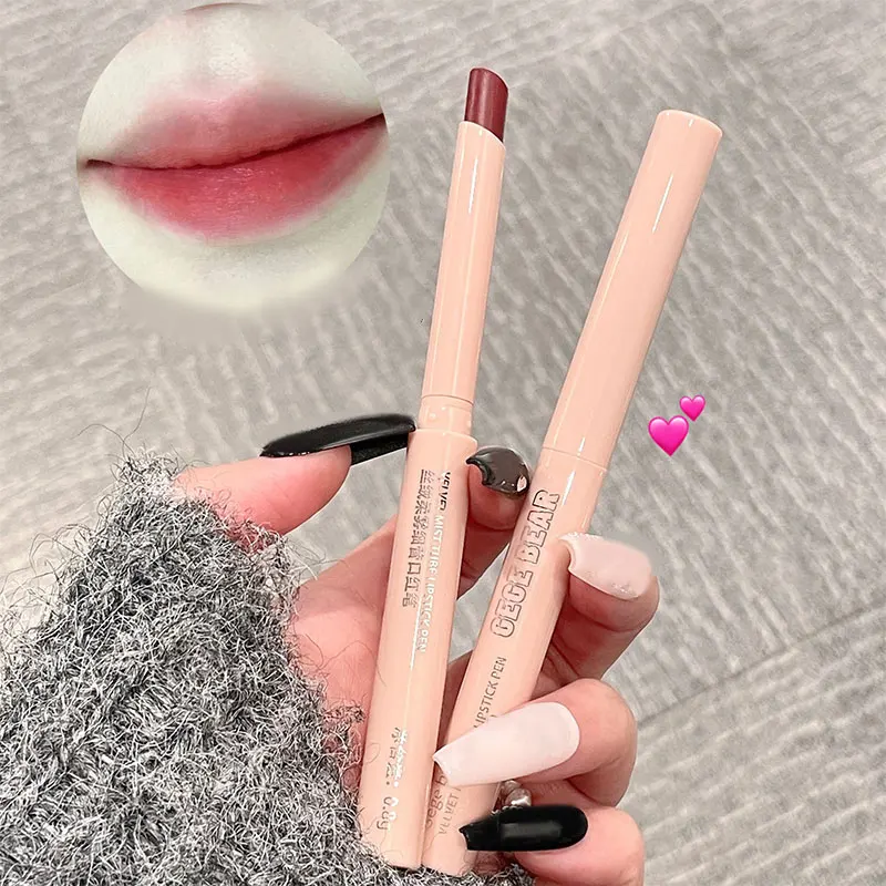 

Orange Brown Caramel Lipstick Red Velvet Matte Sexy Lip Waterproof Long-lasting Thin Tube Lip Cream Korean Cosmetics