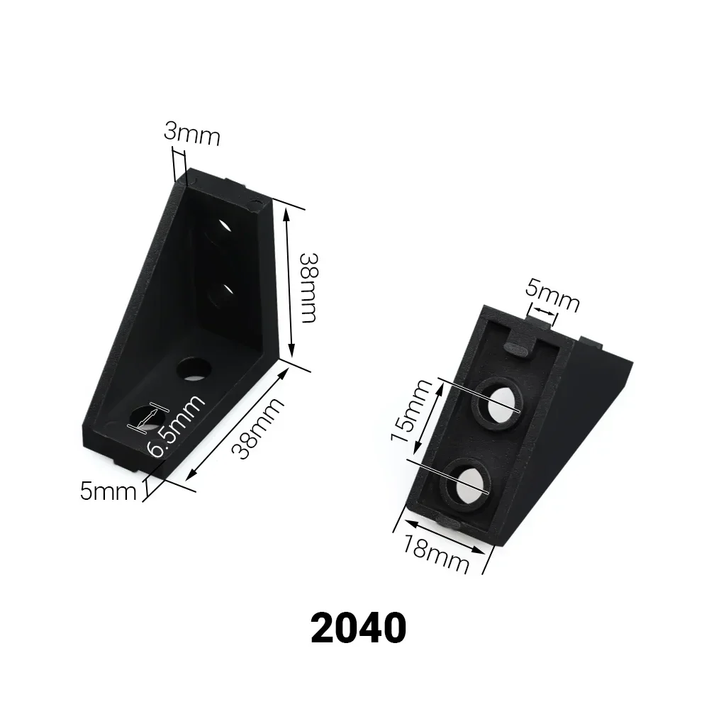 4 шт., угловые крепления для V-образных алюминиевых профилей