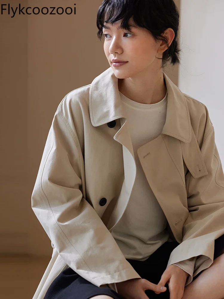 Модный классический вариант из тенсельного хлопка тонкой саржи средней длины