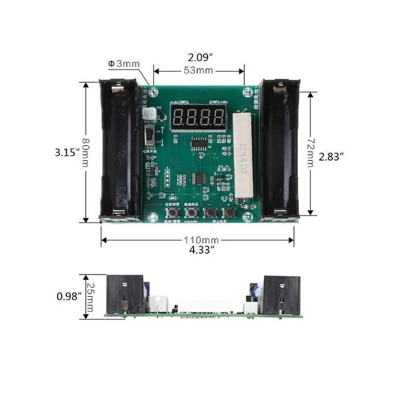 Устройство для проверки емкости литиевых аккумуляторов XH-M240 18650 тестер батареи с