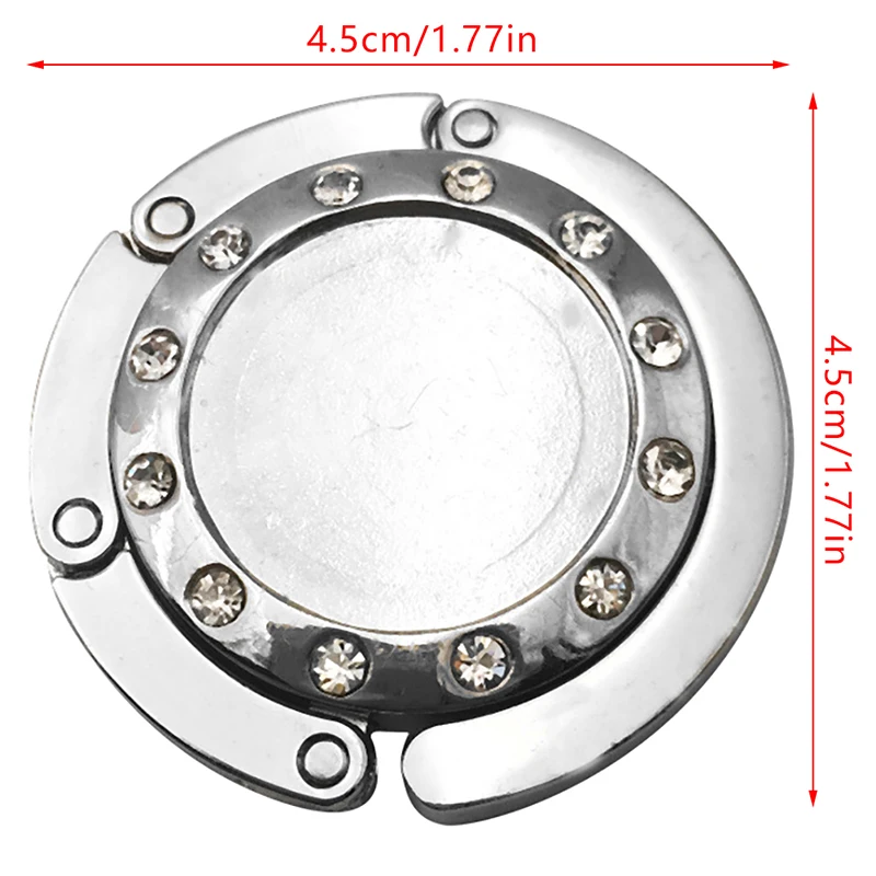 Портативный крючок для сумки модный круглый кошелек с кристаллами держатель