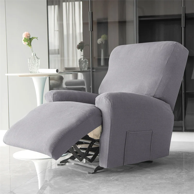 

Spandex Recliner Sofa Cover 1 Seat Solid Color Armchair Cover Reclining Chair Cover Elastic Slipcover Couch Cover Living Room