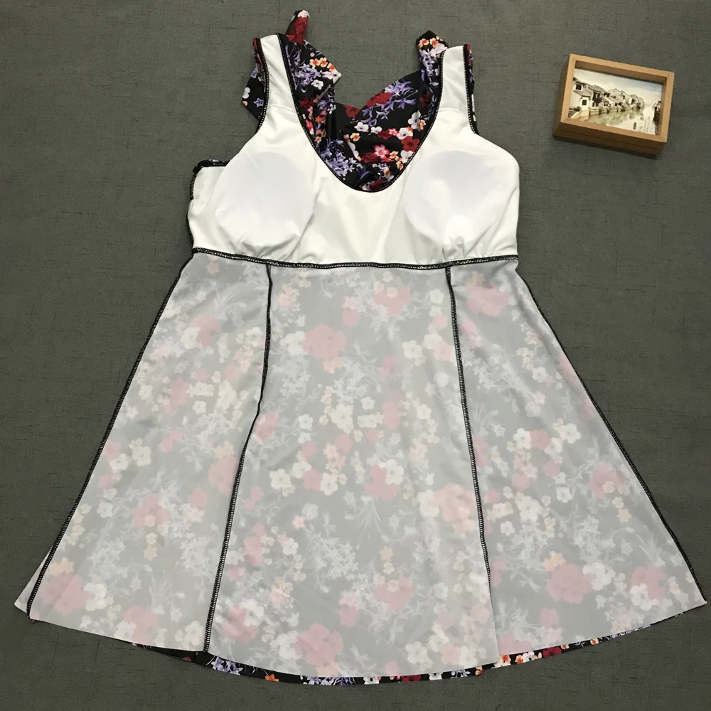 Женский раздельный купальник танкини большого размера пляжная одежда XXXL Badpak 35