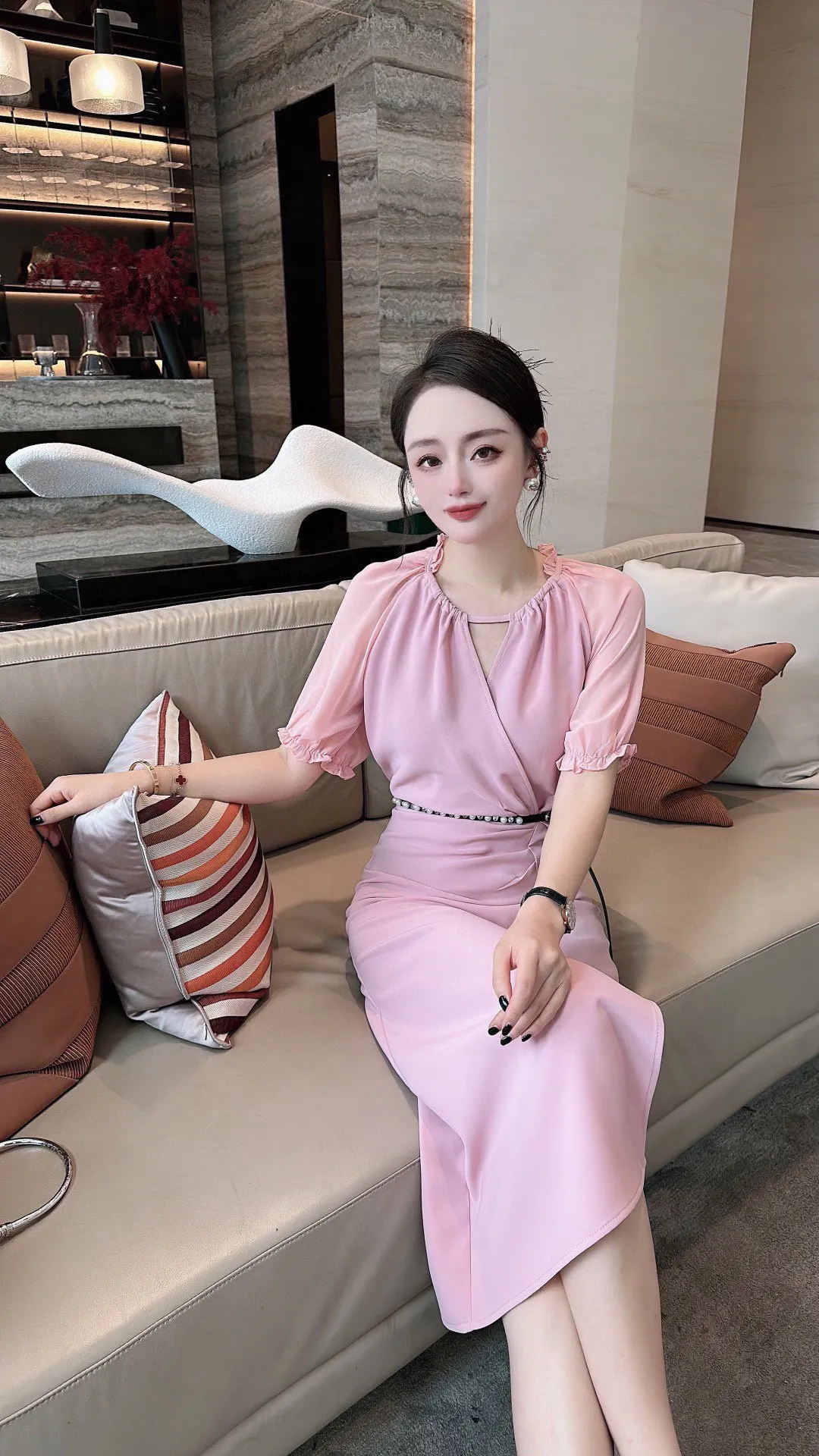 

2023 Spring/Summer Fashion New Women's Clothing Lace-up Dress 0704