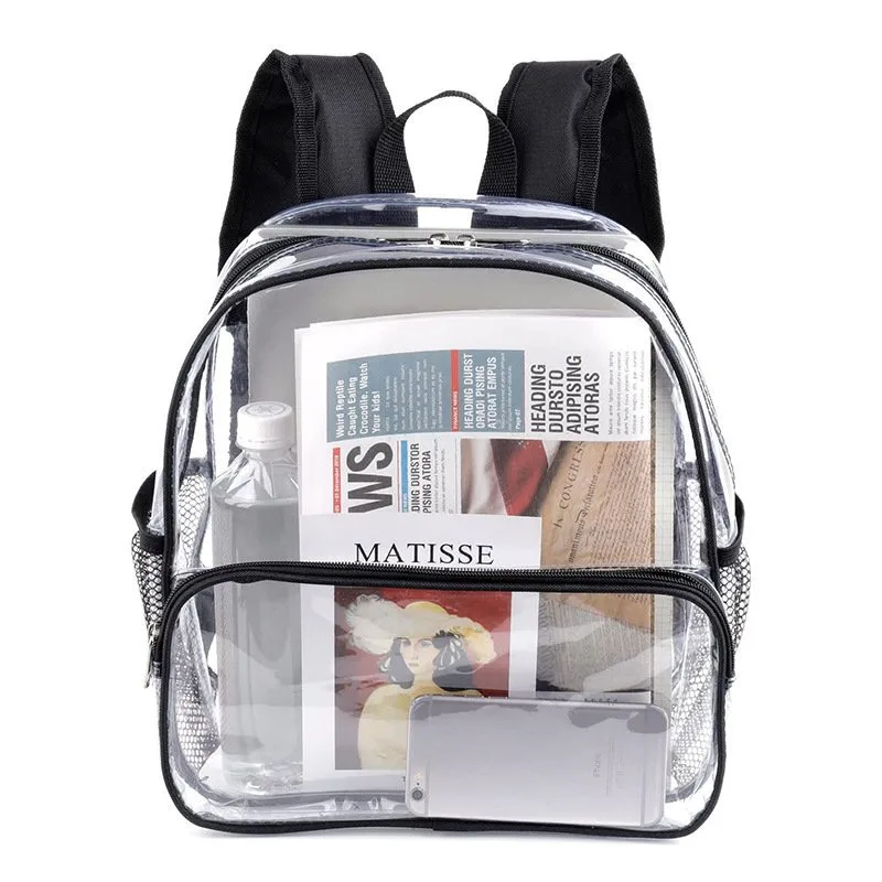 

Personalized Clear PVC Student Backpack with Logo Option