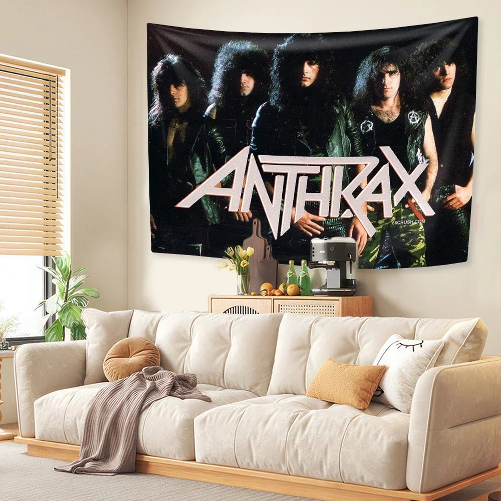 XxDeco хардкор-панк-группа Tapestry Anthraxs большой тканевый Декор для дома спальни стены