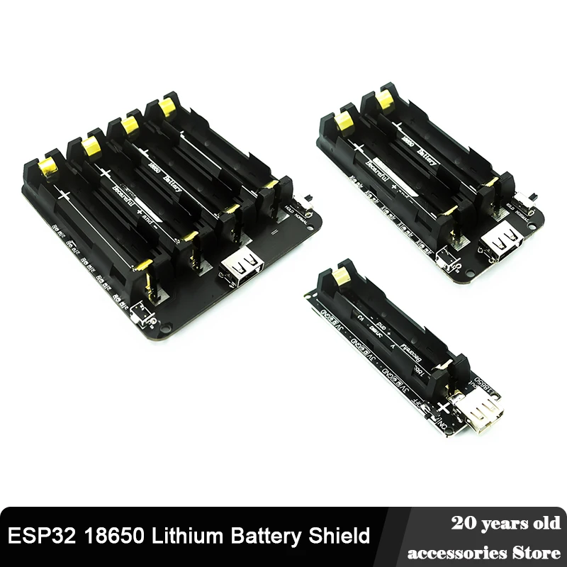 

1X 2X 4X esp32 18650 battery shield v3 For Raspberry Pi V8 Power Bank Expansion Board USB 2.0 5V / 3A 3V / 1A For Arduino