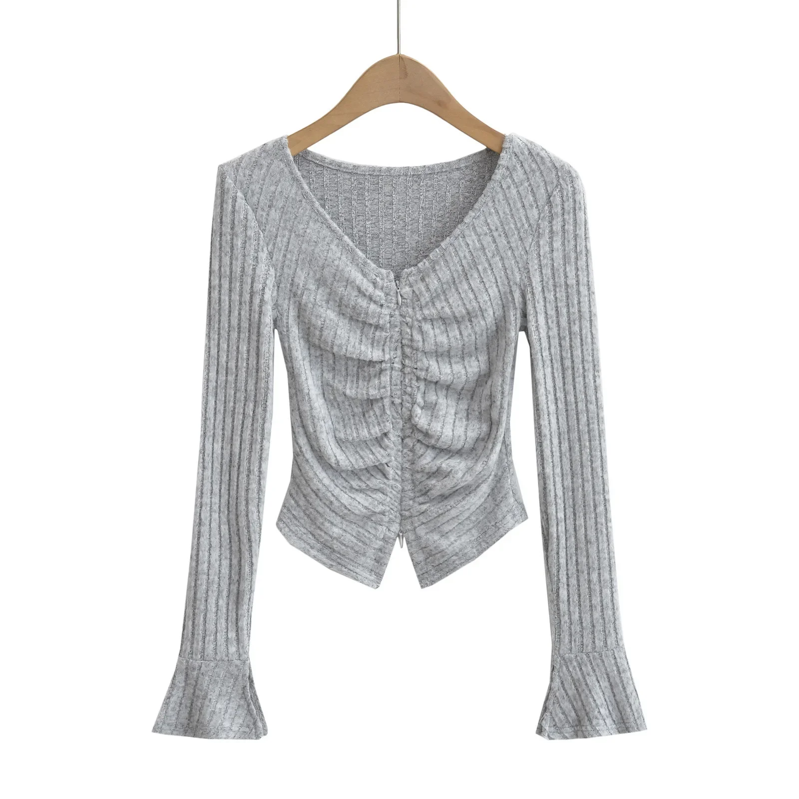 SAW Independent Station Slim Fit Вязаный топ с v-образным вырезом Pure Desire Эстетический