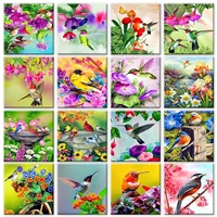 gatyztory paint by numbers flower and bird diy pictures by number scenery kits hand painted painting art drawing on canvas gift