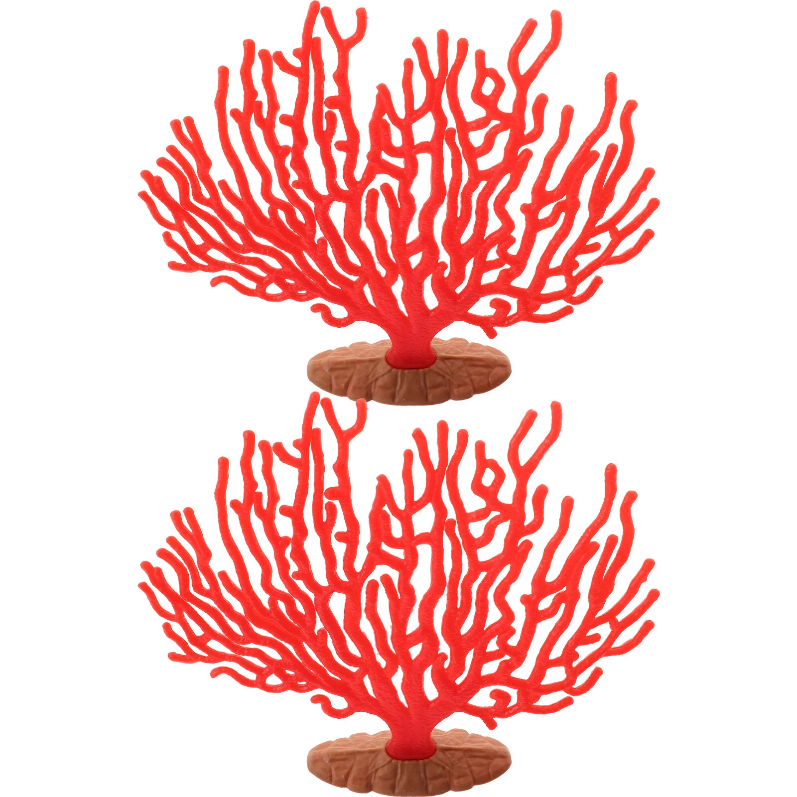 

2 шт. маленькая настольная декоративная фигурка кораллового цвета, настольное украшение из искусственного пластика, настольное украшение