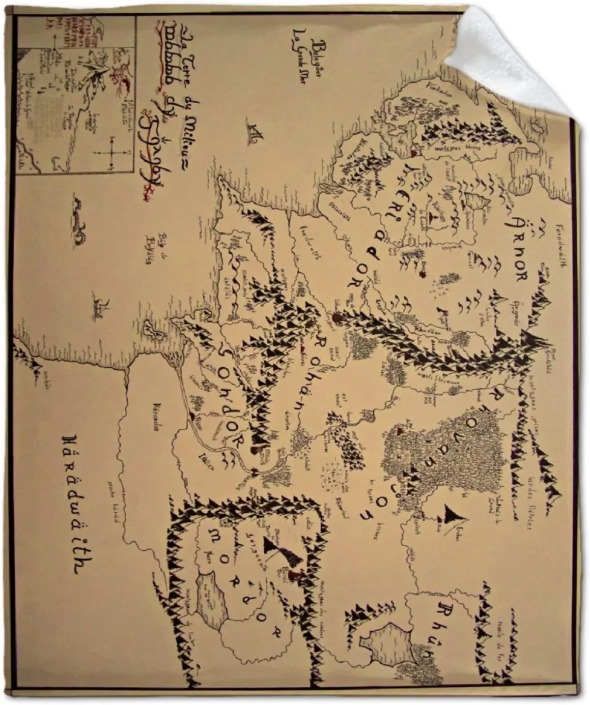 Ультратонкое флисовое одеяло с картой ближней Земли CRLOB для взрослых