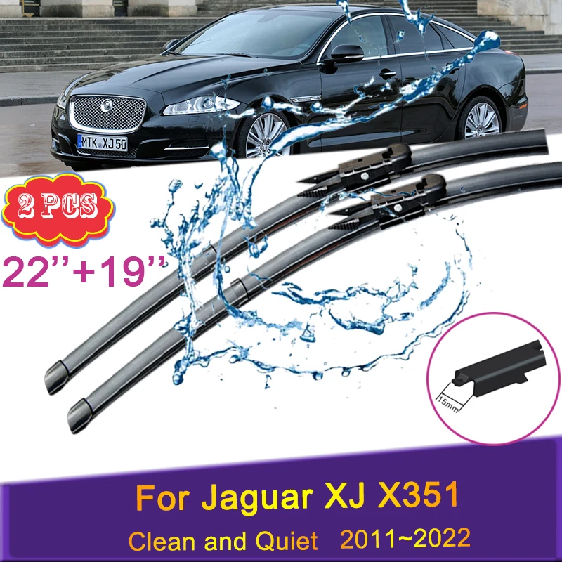 

Car Wiper Blades for Jaguar XJ X351 2011~2022 2016 2017 2018 Front Windshield Frameless Durable Rubber Snow Shaving Accessorie