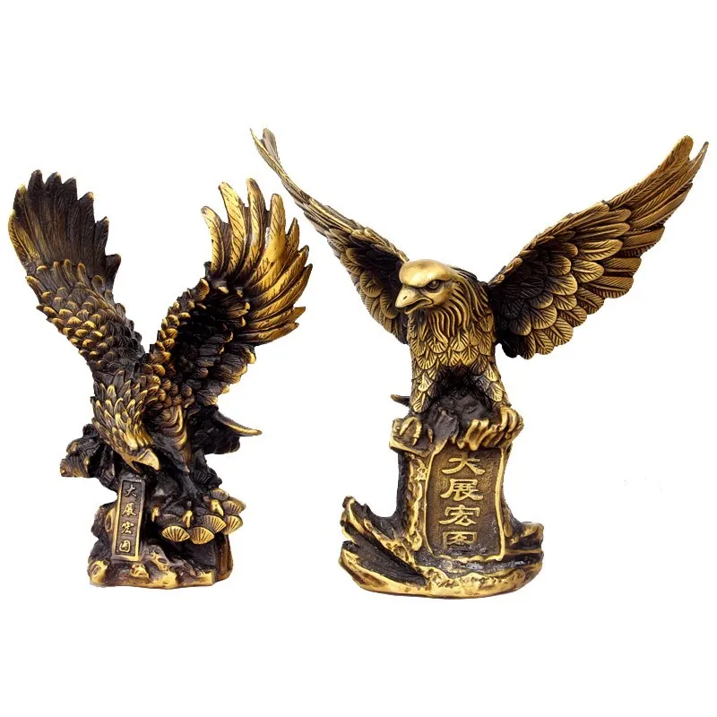 

Pure Copper Exhibition Hongtu Eagle Decoration Pengcheng Wanli Home Furnishing Store Opening Crafts Gifts