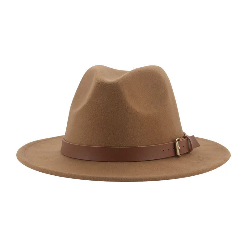 

Шляпы-федоры для мужчин и женщин, однотонные классические повседневные женские шляпы с широкими полями, черные, белые, верблюжьи Свадебные шляпы