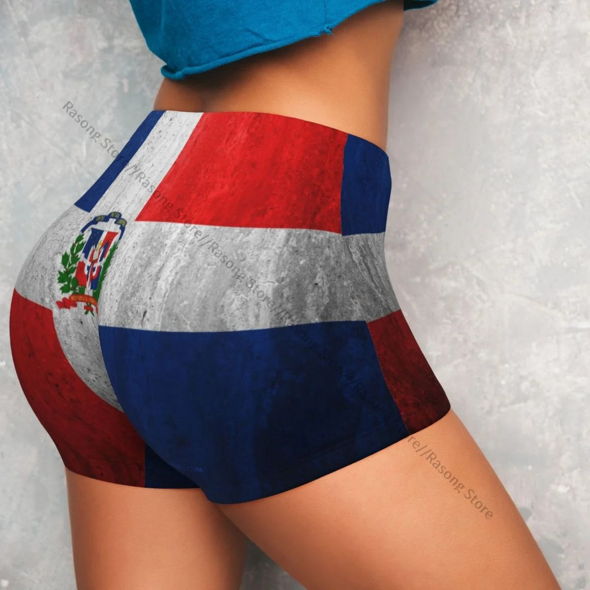 Шорты для йоги винтажные женские велосипедные облегающие эластичные спортивные