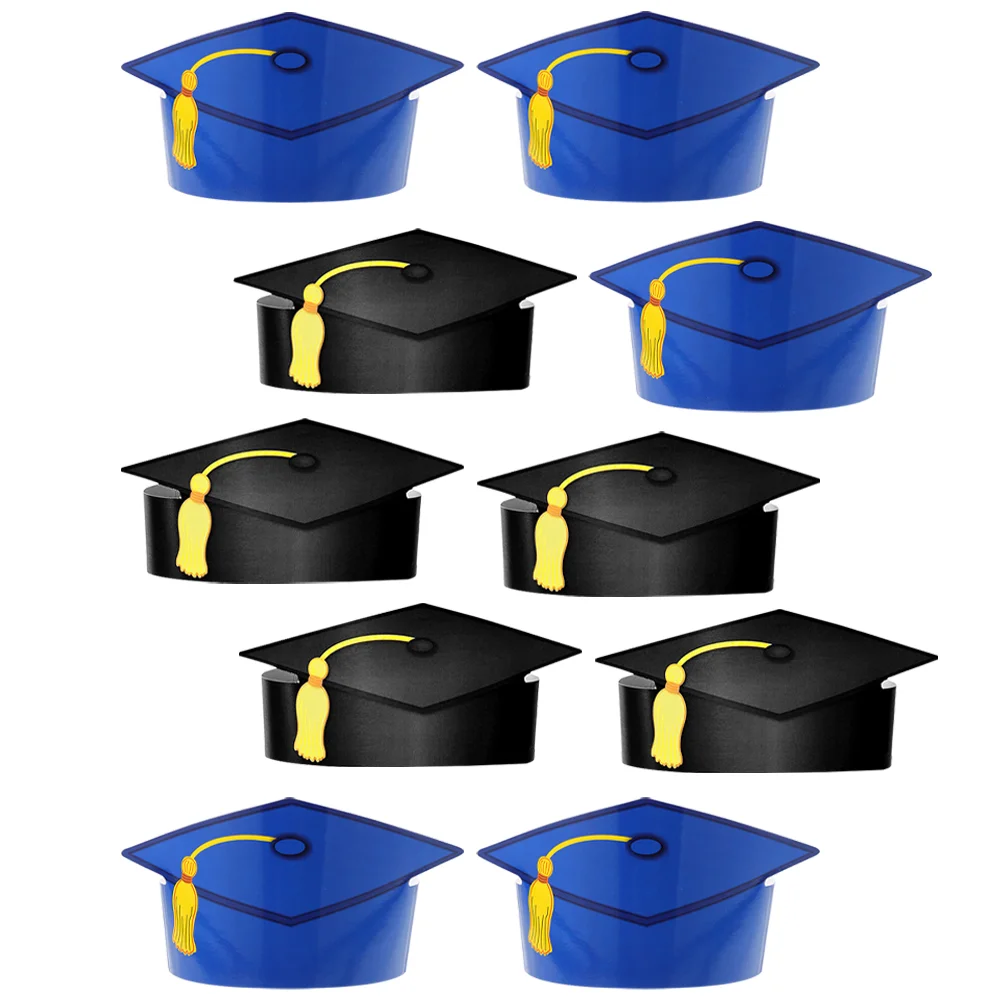 

Paper Hat Graduation Party Hats Caps Photo Prop Decors Headbands Decoration