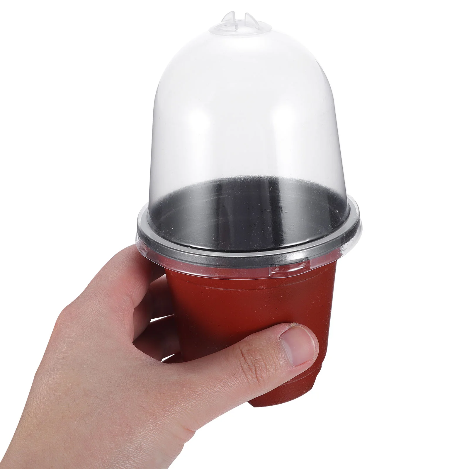 10 комплектов комнатных горшков для рассады с крышкой цветочных биоразлагаемых