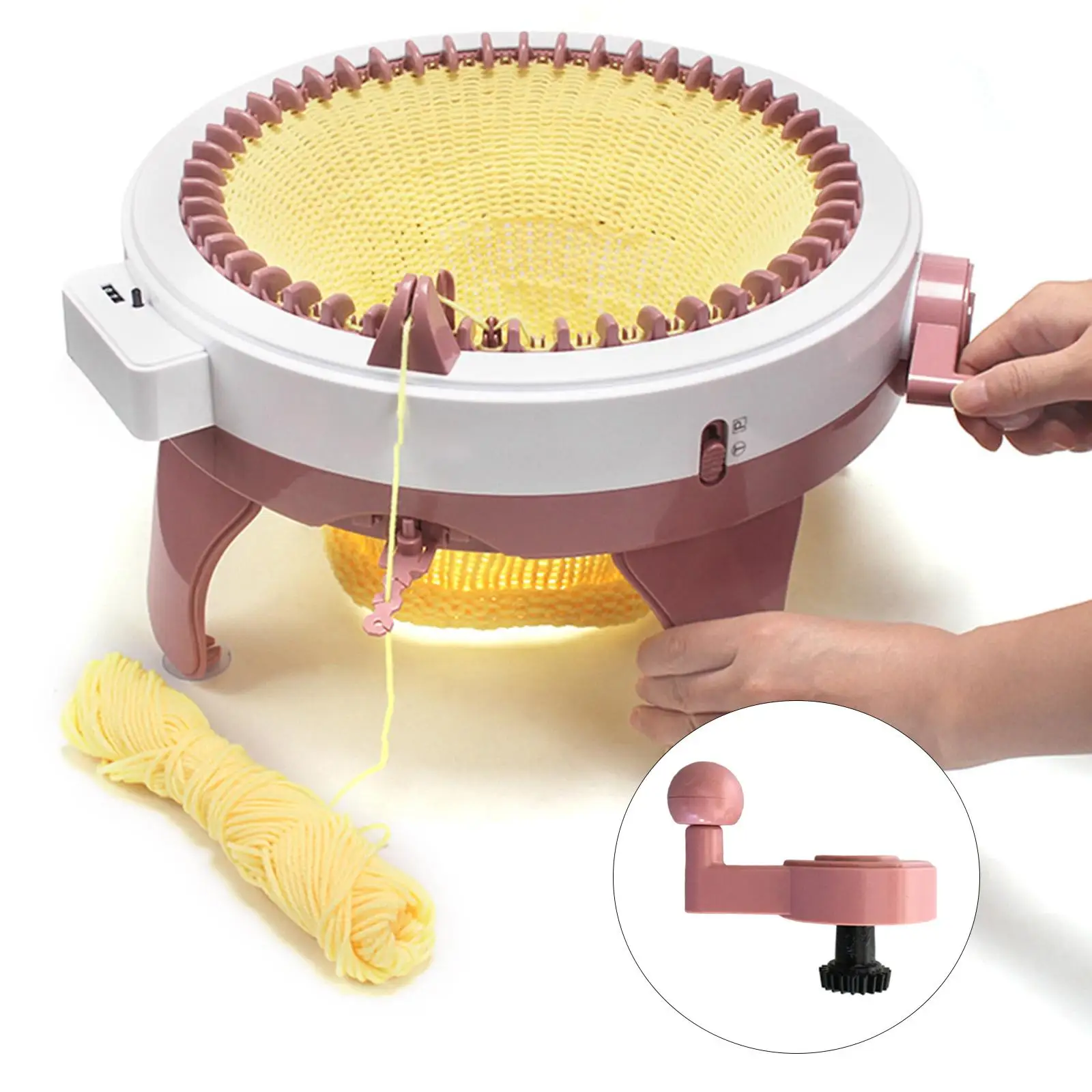 

1x Handle Accessories Portable Part Wool for Knitting Machine Hat Weaving