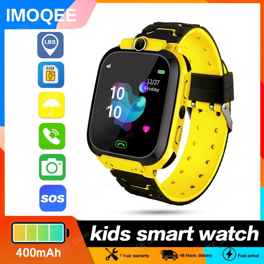 

smart watch kids gps Q12s Waterproof baby SOS Positioning SIM Card Anti-lost Smartwatch children Tracker smart clock Call watch