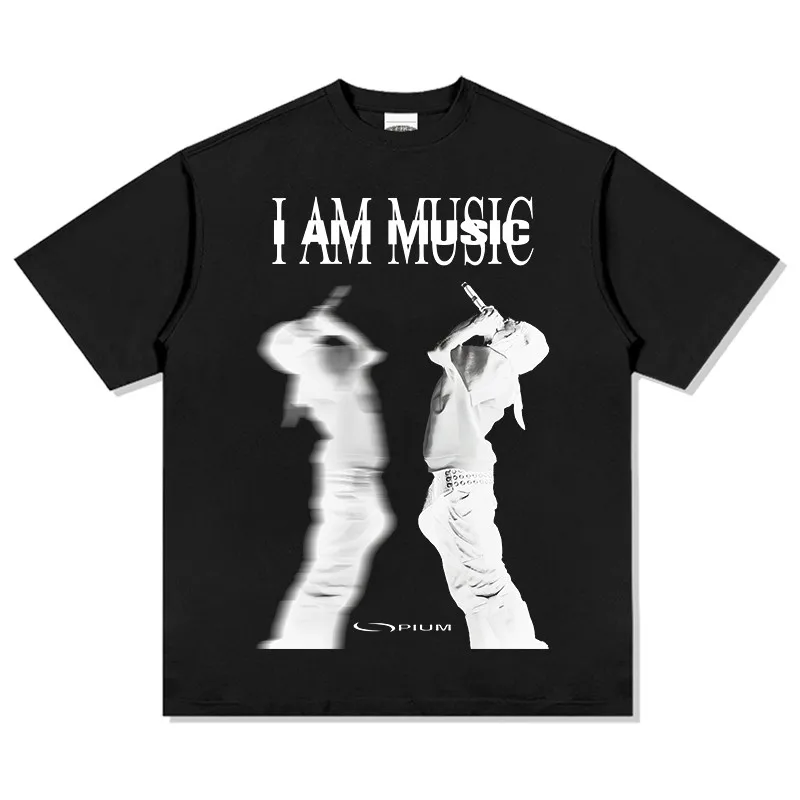 2026 Playboi Carti Футболка с короткими рукавами I AM MUSIC YVL High Street Hip Hop из хлопка TX1577 (art.: 3920d83ba2b03) - 3920d83ba2b03