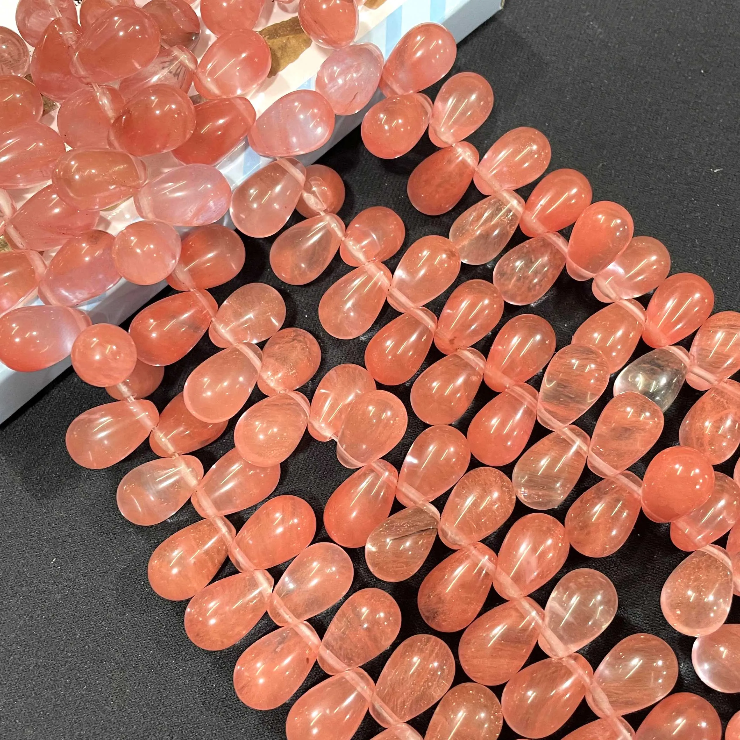 Натуральный камень в форме капли воды розовый кварц бирюза тигровый глаз